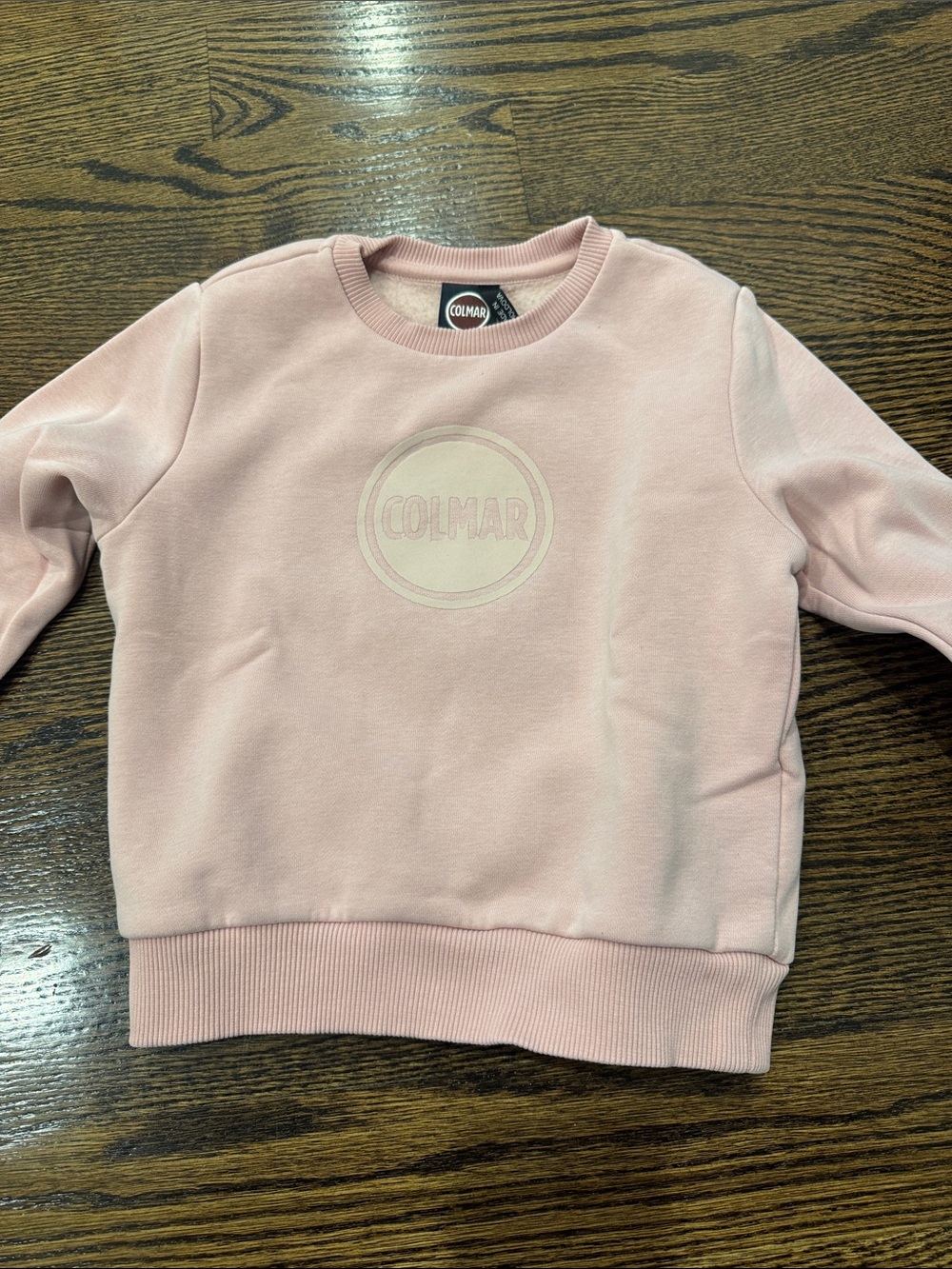 COLMAR Light Pink Crewneck Sweatshirt with Subtle Logo